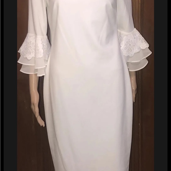 NWT Calvin Klein White Polyester/Spandex Retail $139 Size 4 - Picture 6 of 16